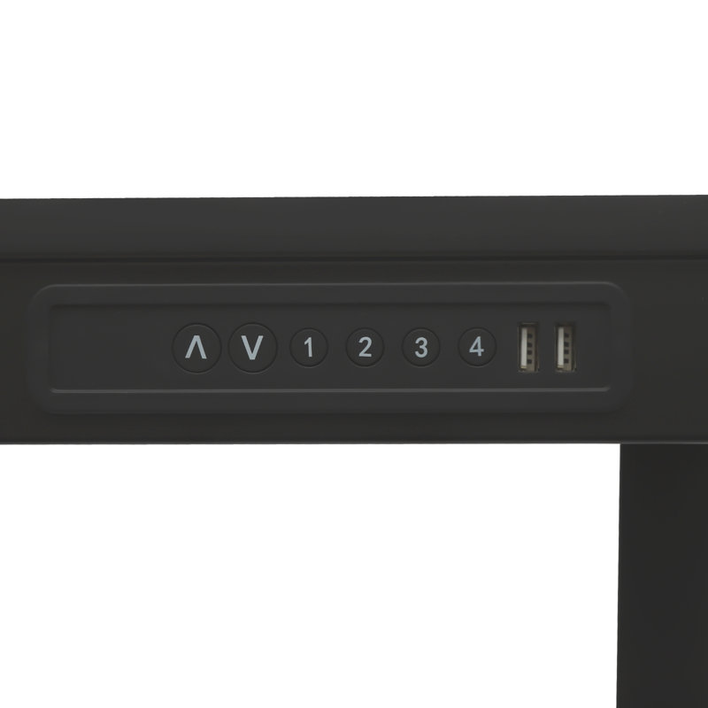 Electric Standing Desk with USB Charging & Storage Drawer – 220lb Capacity, Adjustable 28-44” Height, Black