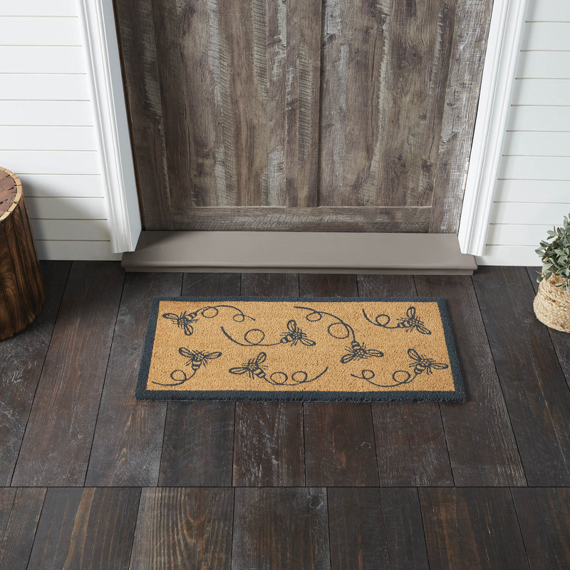 Buzzy Bees Coir Rug Rect, 17" W x 36" L