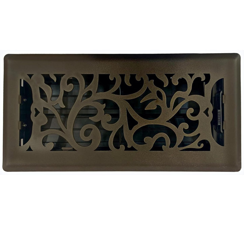 Sierra Grates Floral Metallic Bronze, 4" H x 10" W x 2.5" D