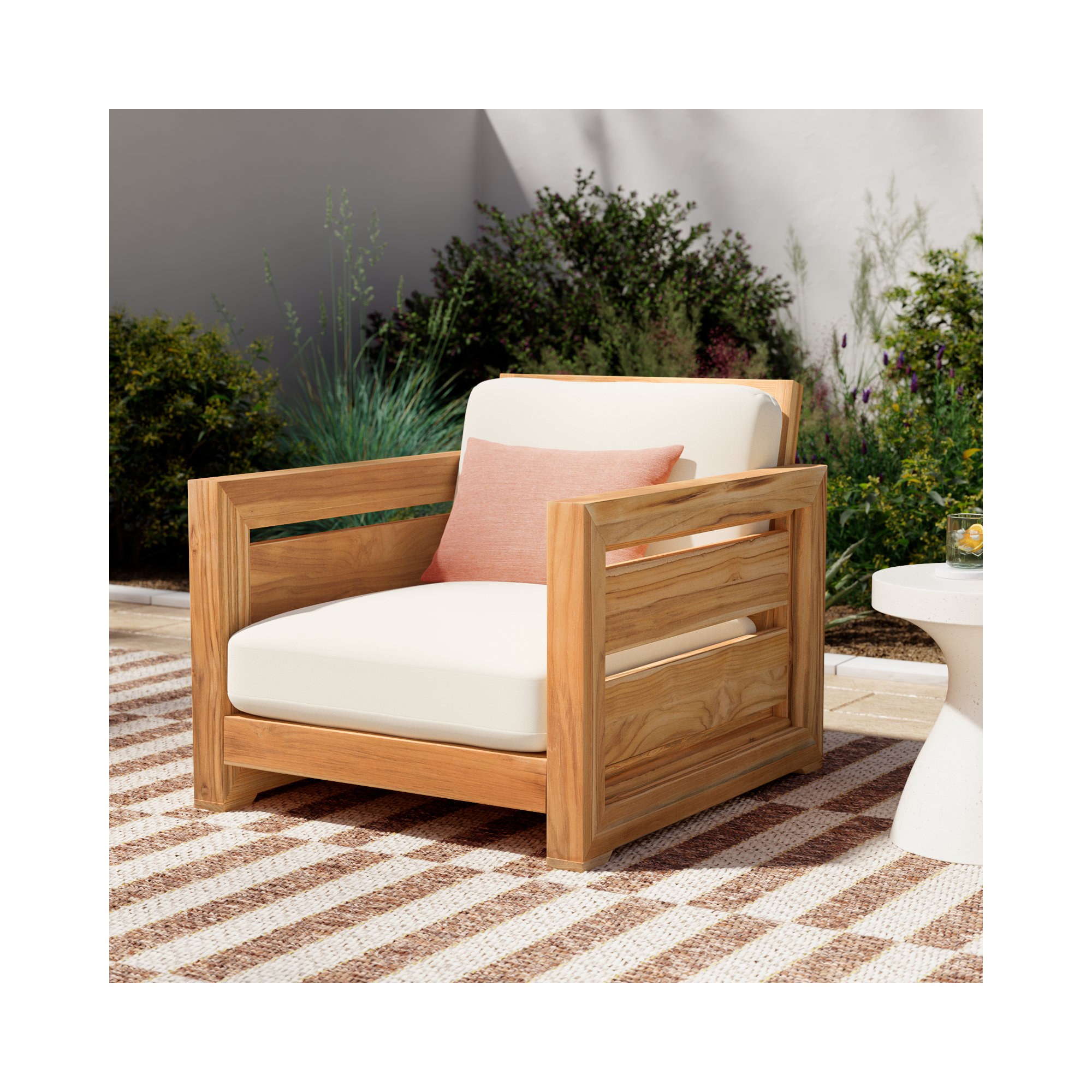Baela Teak Patio Chair with Cushions