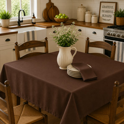 36"x36" Sq. Chocolate Brown Tablecloth