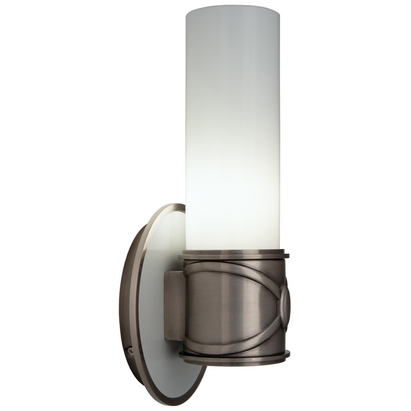 Chase Wall Sconce - , Polished Cas White, Dark Antique Nickel