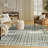 James Blue Green Modern Indoor Rug-1661381391