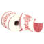 Vickerman 4" White Embroidered Rope Merry Christmas On Canvas Ribbon.