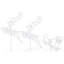 Outdoor 2 Flying Reindeer Sleigh Christmas Decor, 72 Cool White Leds