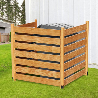 Outdoor Privacy Screen, Air Conditioner Trash, Wood Fence Panels