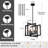 6-Light 15 in. Dimmable Modern Industrial Geometric Chandelier with Square Open Frame For Kitchen Island Living Room And Entryway  -1841433443