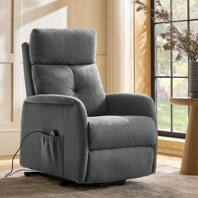 Armenuhi Lift Assist Power Recliner with Tufted Back by Wade Logan