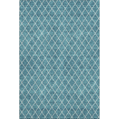 Premium Machine Washable Prisco Teal Rug