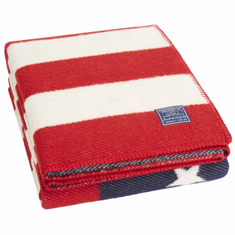 American Flag Wool Throw
