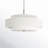 Flaire 5-Light Dimmable Steel Drum Chandelier with Linen Blend Shade-815819357-815819346