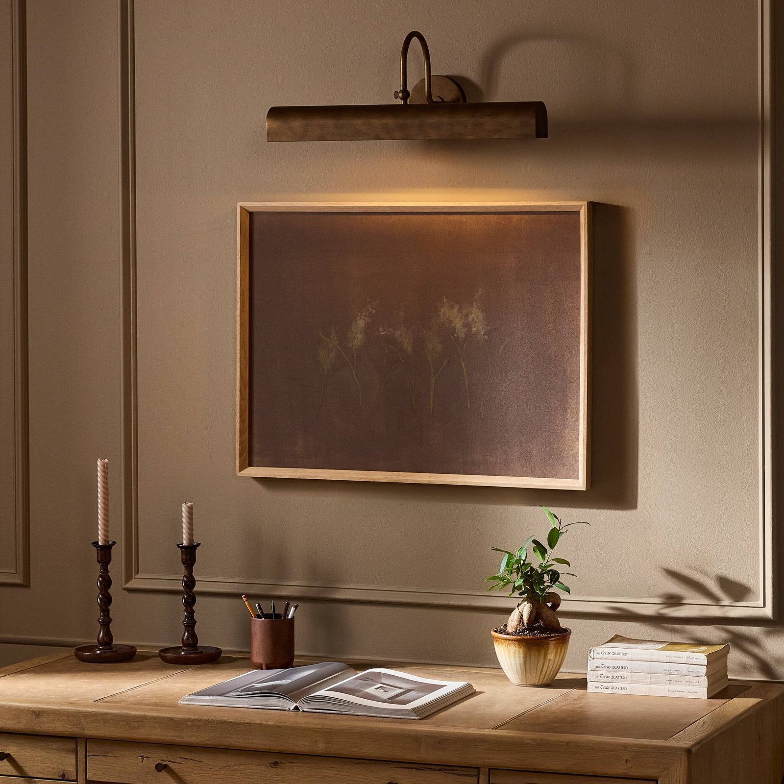 2-Light Brass Picture Sconce