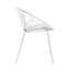 Chaises de salle à manger de patio empilables avec design respirant, style moderne et simple (ensemble de 2), pieds en métal + dossier en plastique, blanc-500731478