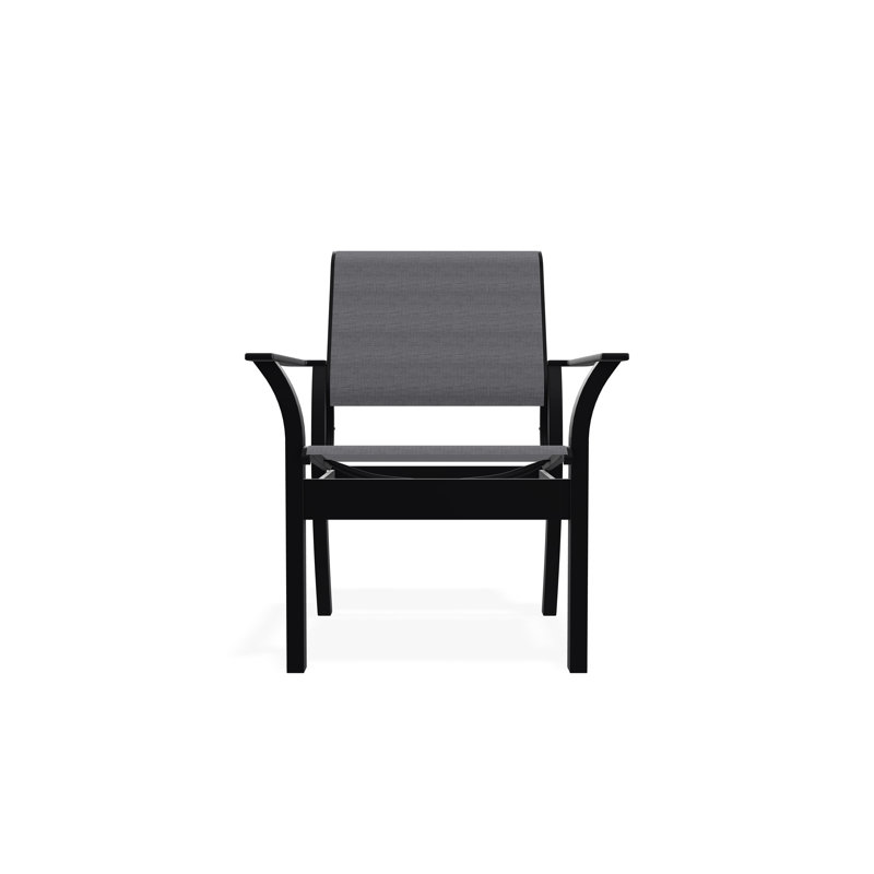 Leeward Outdoor Dining Chair, Augustine Pewter, Black