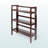 Zimmermann Terry 3-Tier Foldable Stackable Shelf Walnut Finish, 38.27" H X 27.57" W X 11.26" D-437738523-437738520
