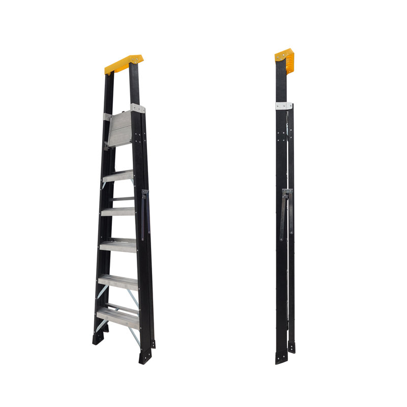 6 - Step Fibreglass Lightweight Folding Step Ladder