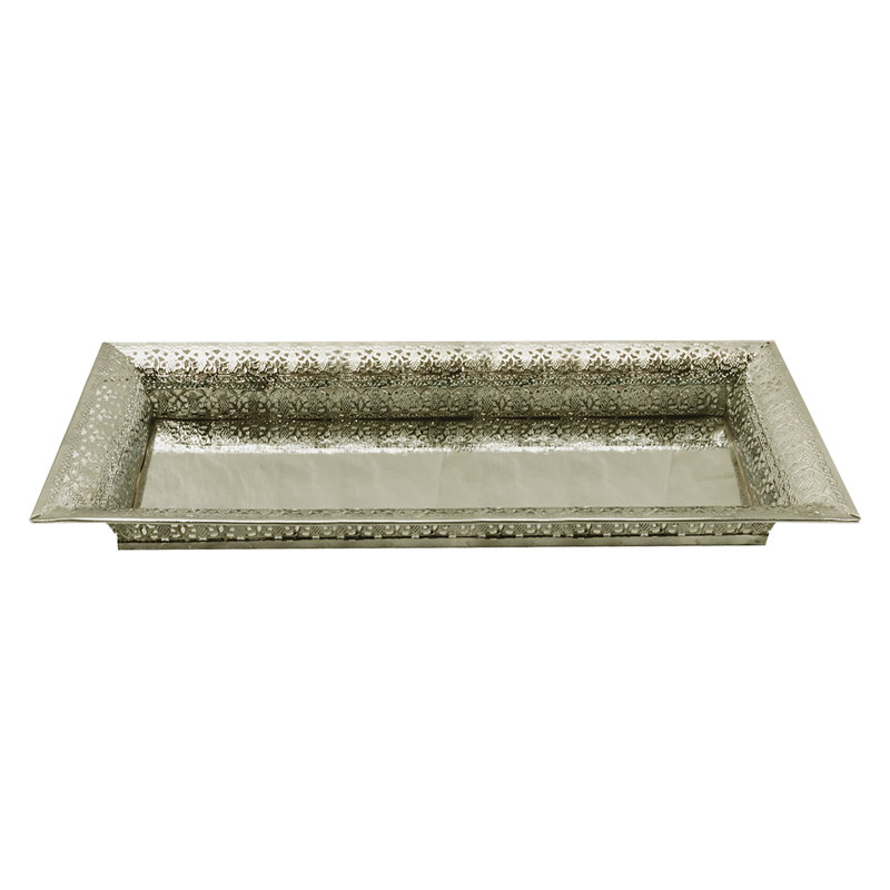 Perforated Trays Metal Tray, 2.5" H x 13.75" L x 8.5" W, Silver