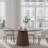 67" Oval Dining Table Pedestal Kitchen Table for 6-735766940