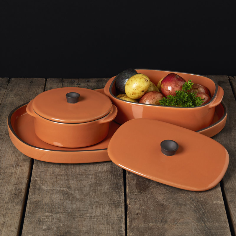 Ensemble de plats à cuisson en grès 5 pièces Danemark Tools for Cooks, Orange