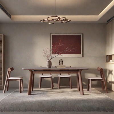 Matte Rock Slab Dining Table