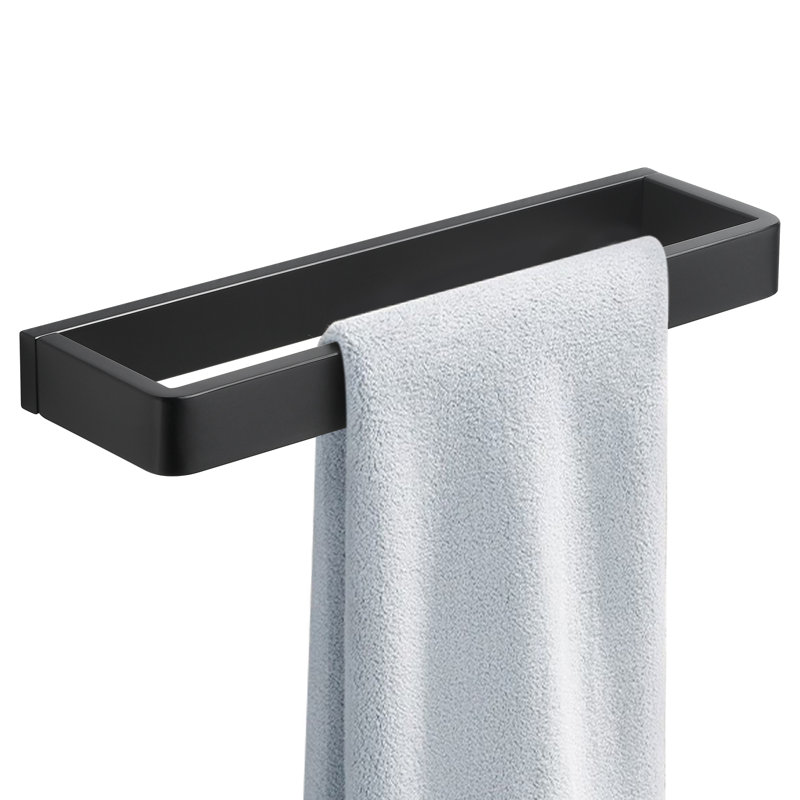 Abdinasir Bathroom Towel Ring, Matte Black