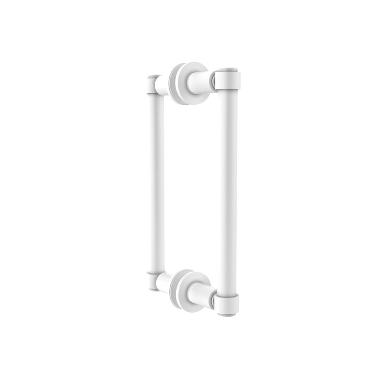 Accessoire de porte / volet en laiton allié, Blanc mat, H 1,7 po x l 8 po
