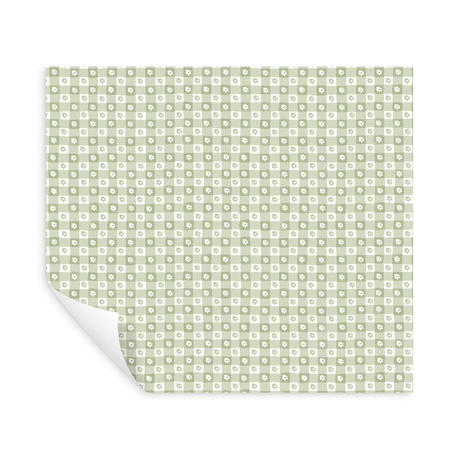 Rifle Paper Co. Daisy Gingham Self-Adhesive Roll, Green