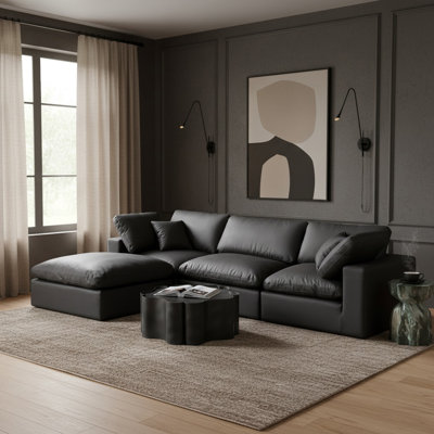 4 - Piece Vegan Leather Sectional