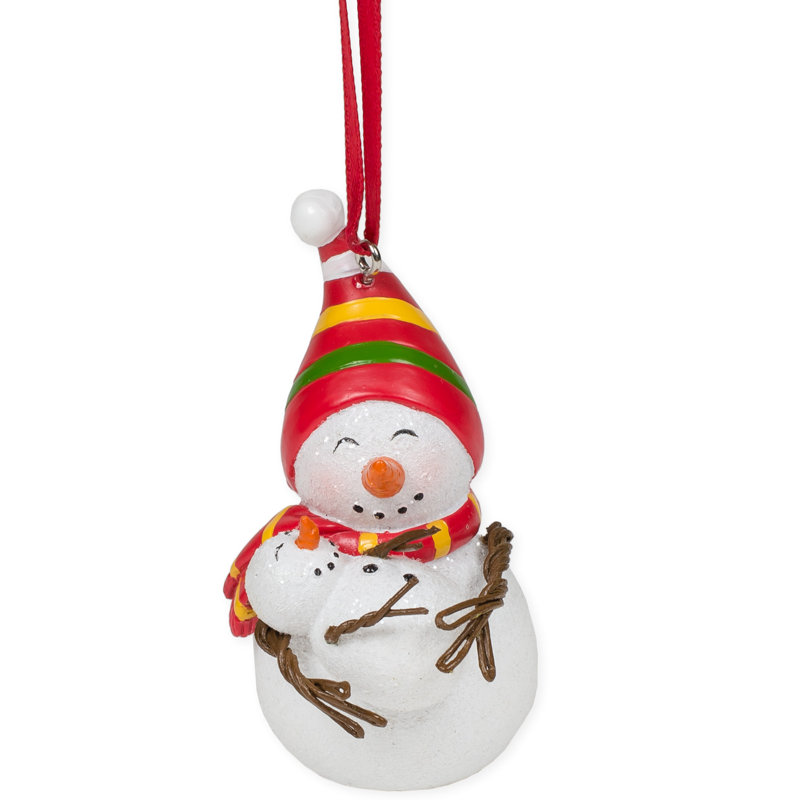 Ornement figurine suspendue bonhomme de neige