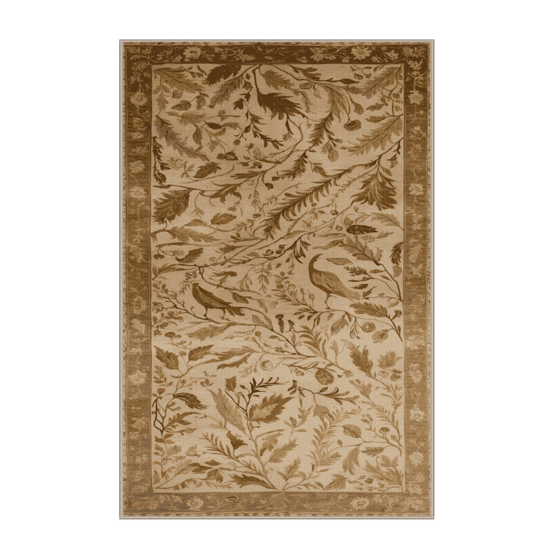 Tapis brun lavable à la machine, Rectangulaire 2 pi x 3 pi