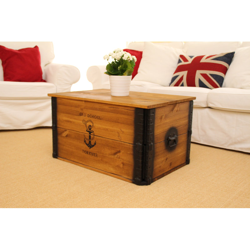Solid Wood Coffee Table, Light Brown