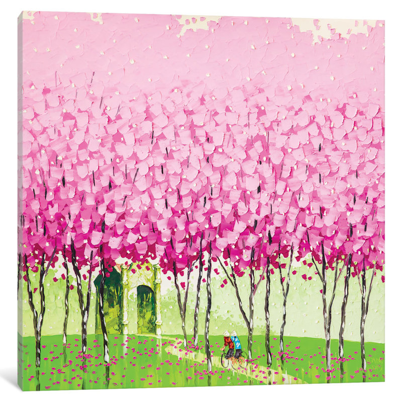 « joie », peinture sur toile, H 12 po x l 12 po x P 1,5 po, Pas de tapis, Toile tendue