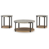 Ensemble de tables de bout 3 pièces avec plateau et roulettes gris