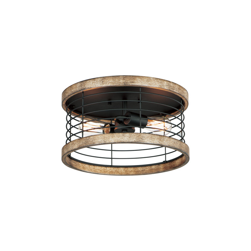 Plafonnier semi-encastré 2 lumières 15 po Annica