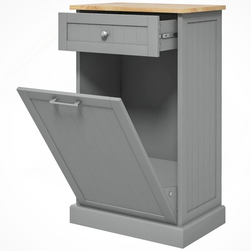 Armoire de rangement, armoire à ordures, armoire à ordures basculante (poubelle non incluse)