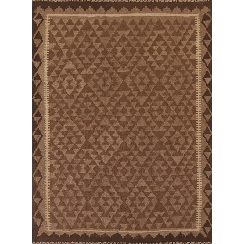 Tapis oriental géométrique Kilim 5 x 6