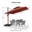 Parasol en porte-à-faux carré en bois 9 pi x 9 pi Waler, rouge brique-1690929710