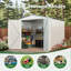 Remise de rangement en métal Monaco avec toit en pointe et porte verrouillable Monaco-118690800