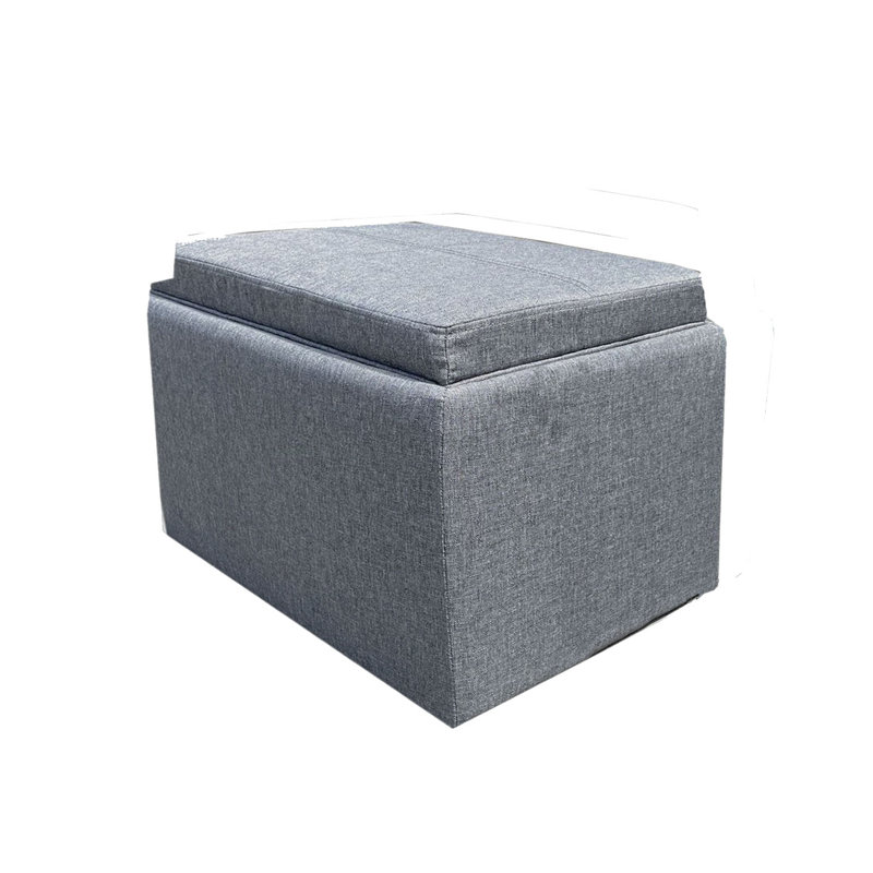 Blocton 57cm Wide Rectangle Solid Colour Standard Ottoman with Storage