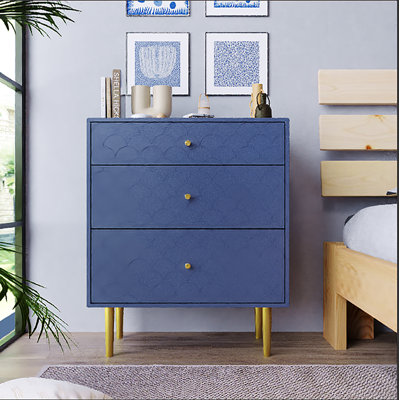 Luis 75 cm W Chest of 3 Drawers