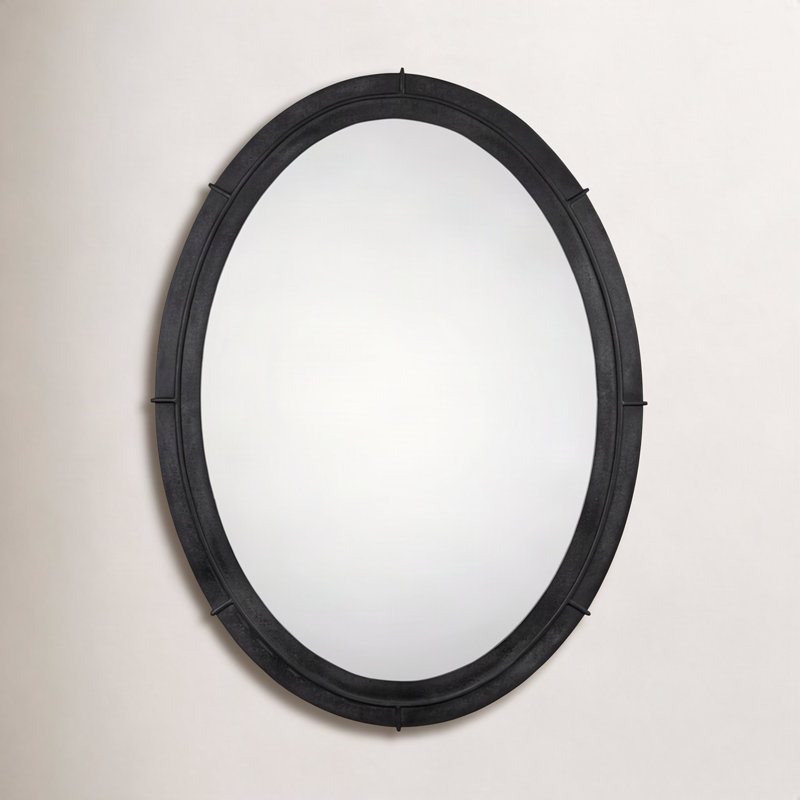 Antoni Round Iron Mirror, 48" x 36"
