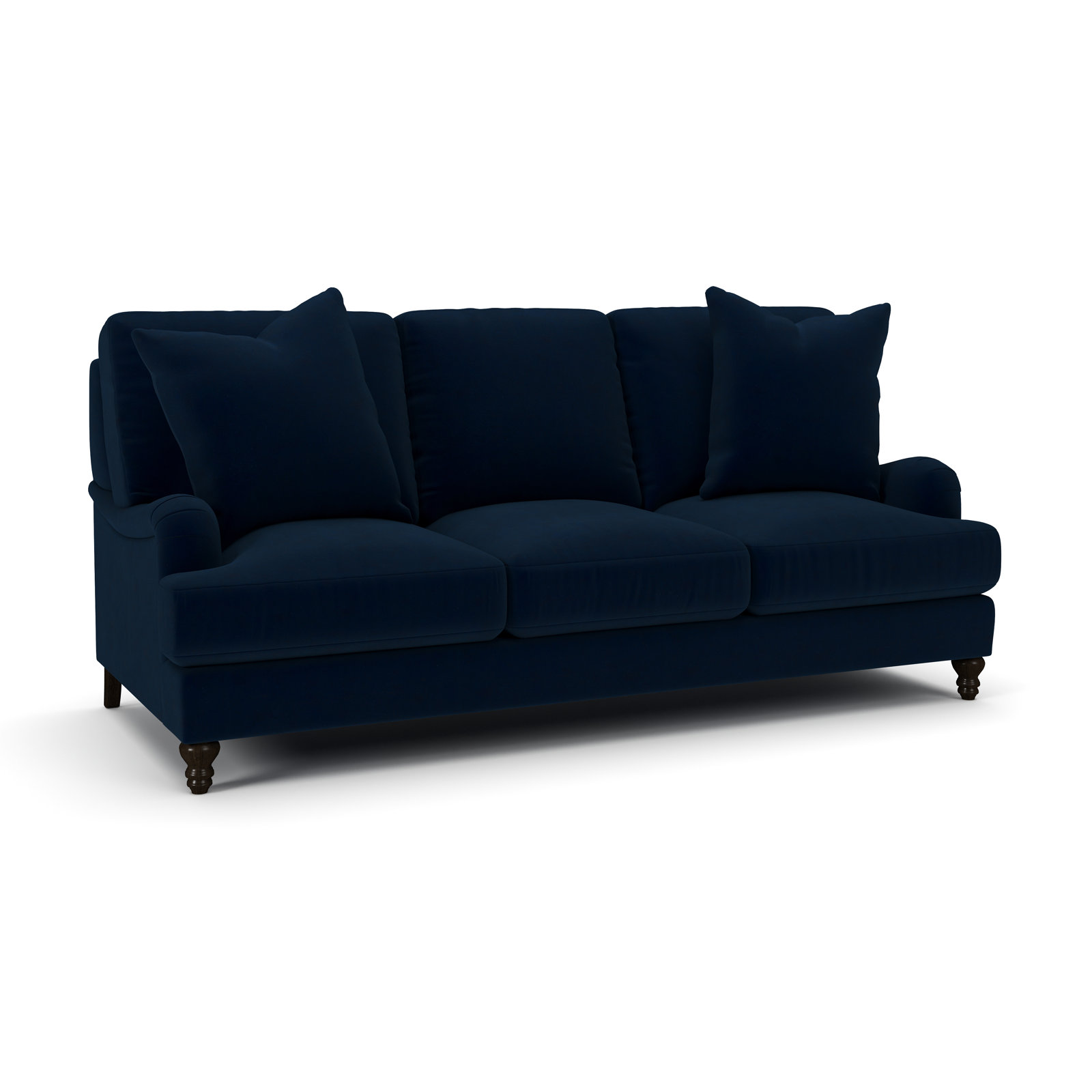 Walters 88'' Sofa, Bella Ink Blue Performance Velvet