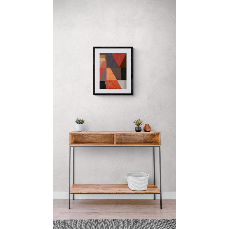 Geometric Pattern 2 Print by Angel Estevez, Black Framed Paper, 24" H x 30" W