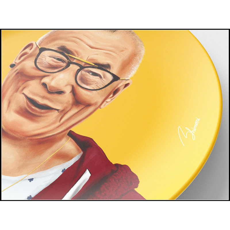 Assiette-cadeau spirituelle ronde de 10 po Dalai