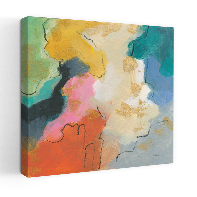 Rêve contemporain contemporain avec art abstrait aqua, H 24 po x l 24 po
