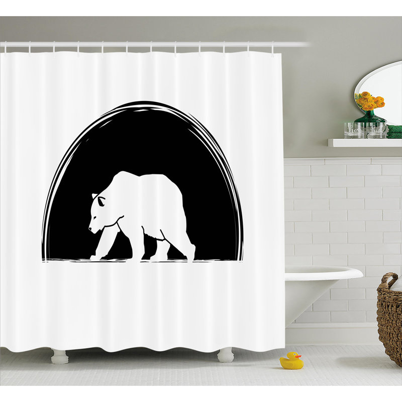 Rideau de douche à marche simple ours, H 69 po x l 70 po