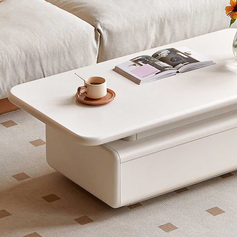 Cream style solid wood end table