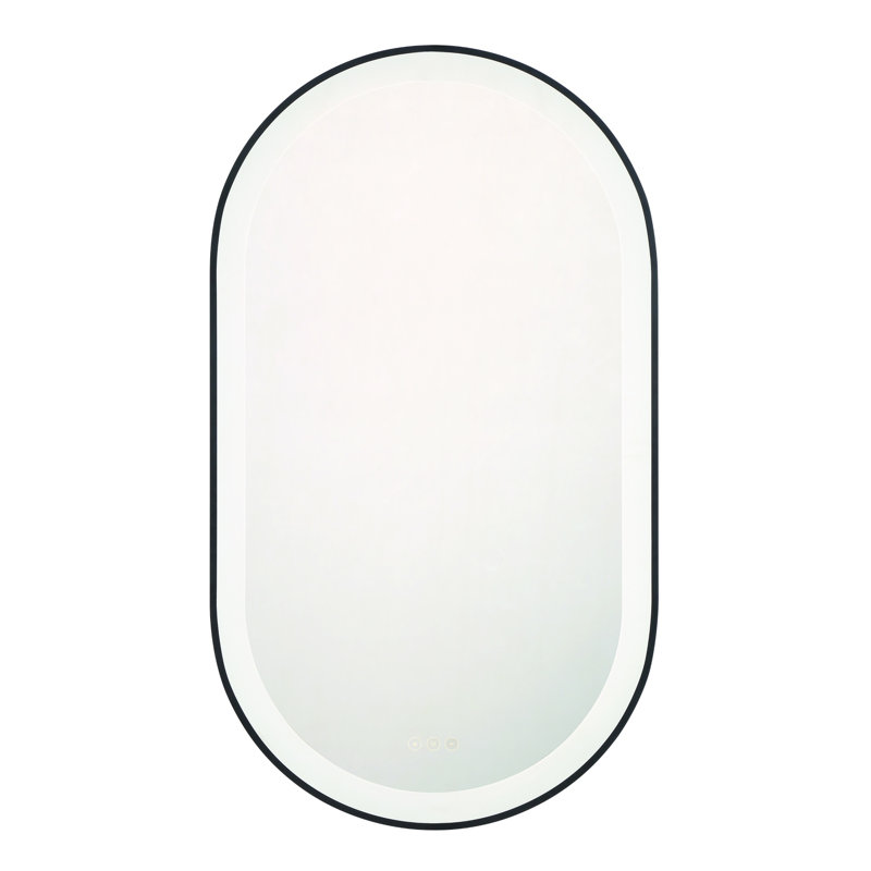 Miroir à DEL 42 po Sara, Noir