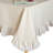 Lory Season Retro Farmhouse Ruffle Tablecloth Cotton Flounces Trim Washable Table Cover Tablecloths For Rectangle Table Baby Shower Kitchen Party Wedding Decor,White,-2100442757