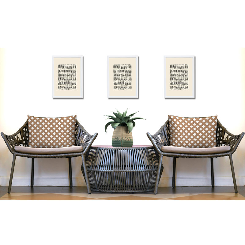 Ensemble de coussins réversibles d'intérieur / extérieur Una, 20x14, Beige